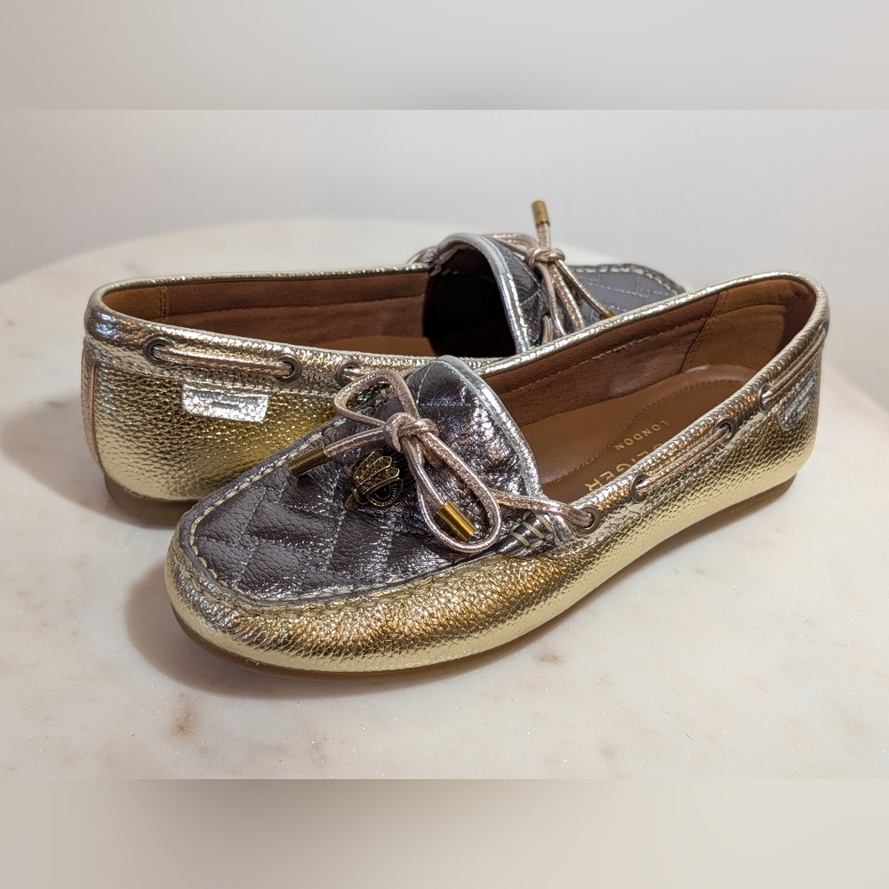 Kurt Geiger Metallic Gold and Silver Loafers